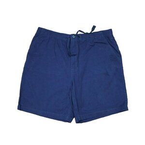 MEN'S DARK BLUE NAVY KHAKI SHORTS OCEAN & COATS DRAWSTRING - SIZE L - 8" inseam